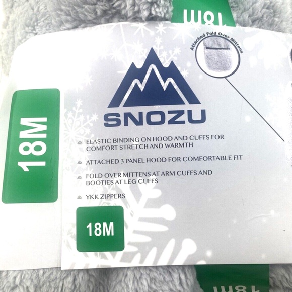 Baby Fleece Jacket Snowsuit Size 18m Snozu Mittens Booties Boys Girls Hooded - Picture 4 of 8